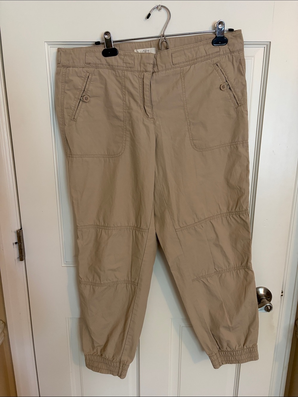 LOFT Beige Utility Cargo Pants